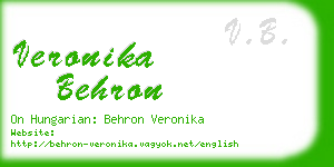 veronika behron business card